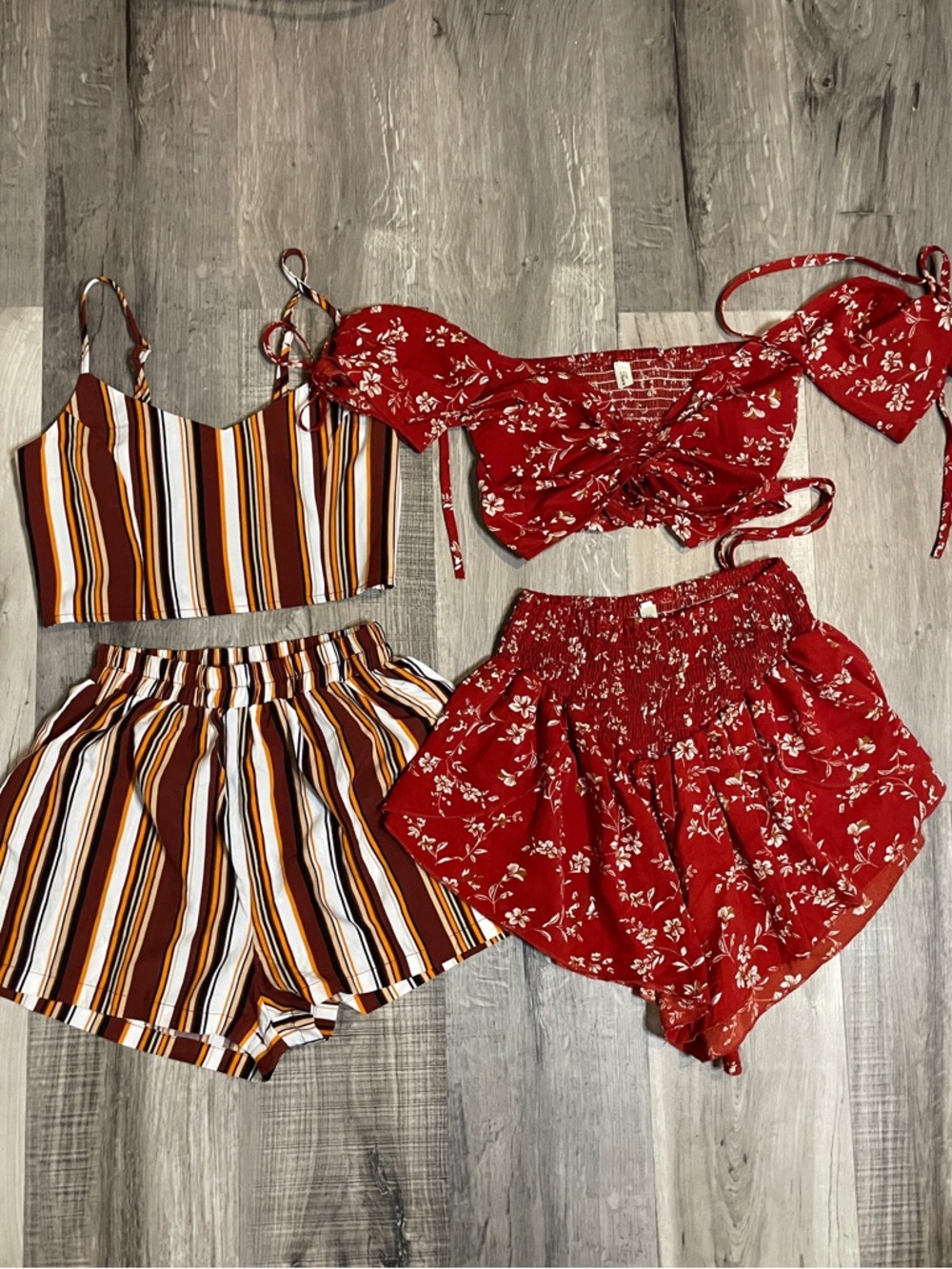 Boho Matching Set Bundle! Size small - lightweight breathable top & short set